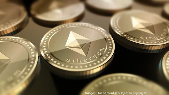 Shiny Ethereum crypto-currency background