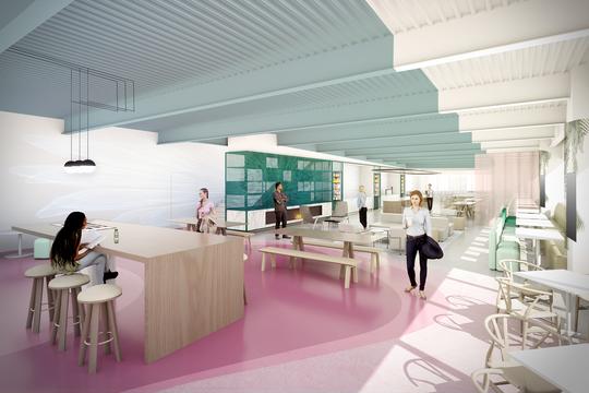 Outcome Health - Level 14 - Cafe - Juice Bar - Gensler Rendering