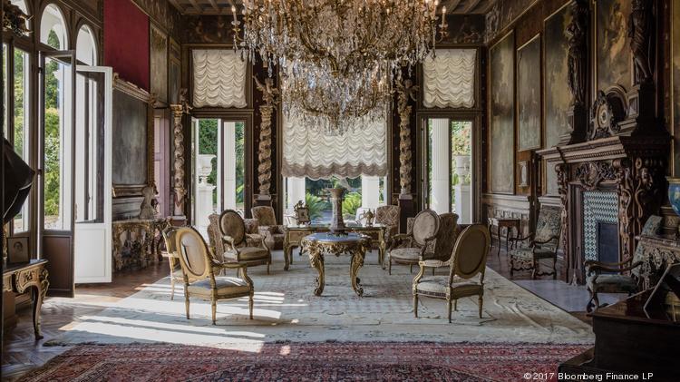 World S Most Expensive House Listed At 410 Million Triad Business Armchairs And Tables Stand Beneath Chandeliers As 19th Century Portraits In Ornate Frames Adorn The Walls