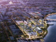 A view of how Amazon's second headquarters could potentially lay out in the District's Capitol Riverfront area. The D.C. Office of the Deputy Mayor for Planning and Economic Development believes this potential site benefits from its waterfront views and proximity to sporting events at Nationals Park and D.C. United's planned Audi Field.