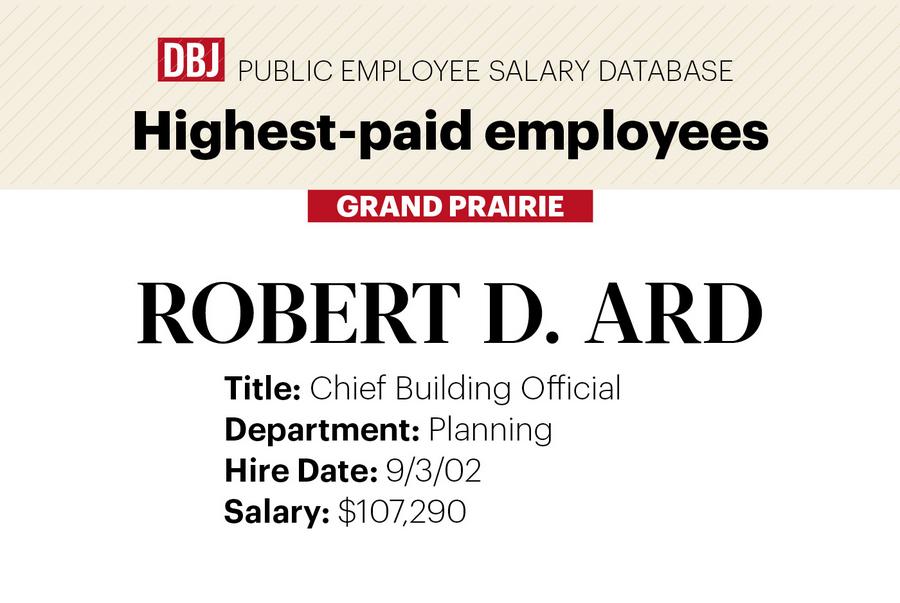 Salary Tracker 2017 Grand Prairie Dallas Business Journal
