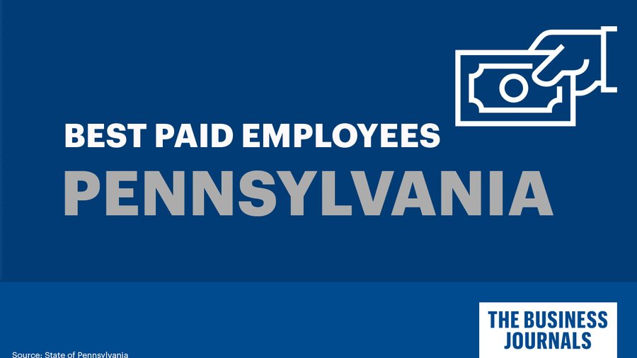 Top 50 highestpaid Pennsylvania public employees Philadelphia Business Journal