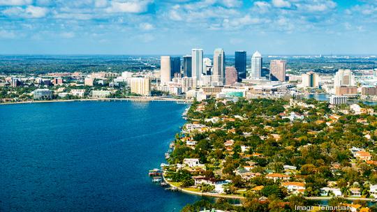 Tampa Skyline Aerial View