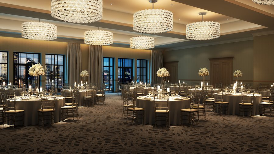Ballroom at Hotel ZaZa Memorial City Rendering Courtesy of MetroNational
