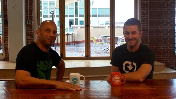 Doug Speight (left), the soon-to-be new executive director of American Underground, and Adam Klein (right), currently AU's chief strategy officer.