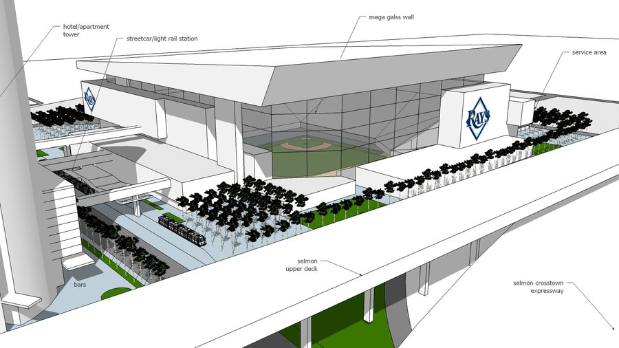 Here's what an Ybor City Rays stadium could look like - Tampa Bay Business  Journal