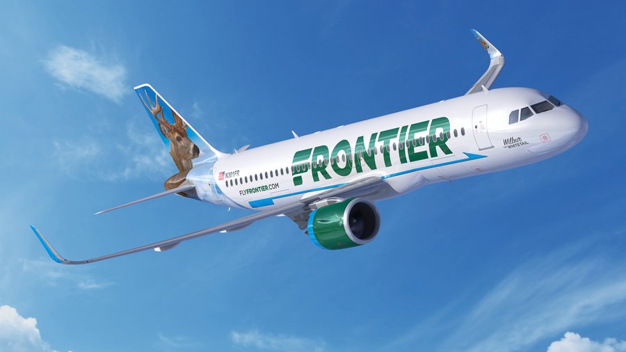 Frontier Airbus plane