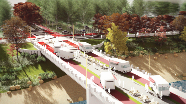 The future, the developers say, must emphasize alternate modes of transportation beyond cars.