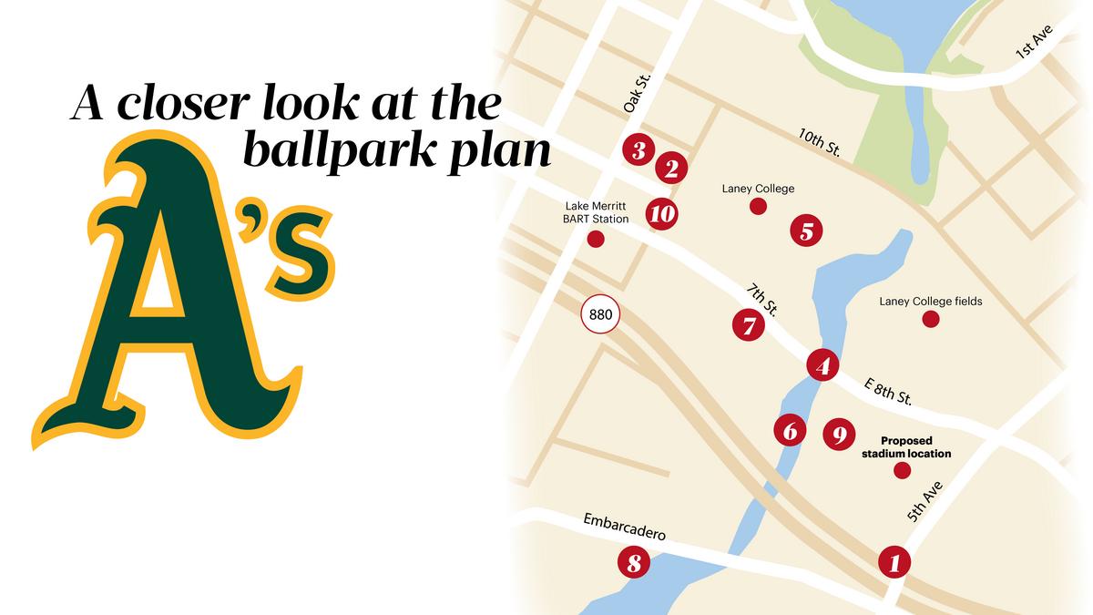Mapped A closer look at the Oakland Athletics' ballpark plan San