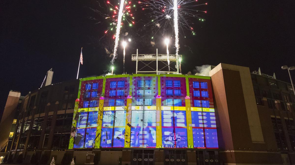 Scenes from the Titletown District's skating rink debut and new light