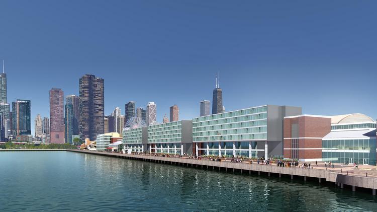 Hilton Hotels To Have Presence On Navy Pier Chicago Business Journal A Rendering Of The New Hilton Curio Collection Hotel Slated To Open In Mid 2019