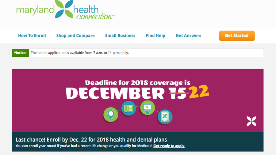 Maryland Health Benefit Exchange extends enrollment another week