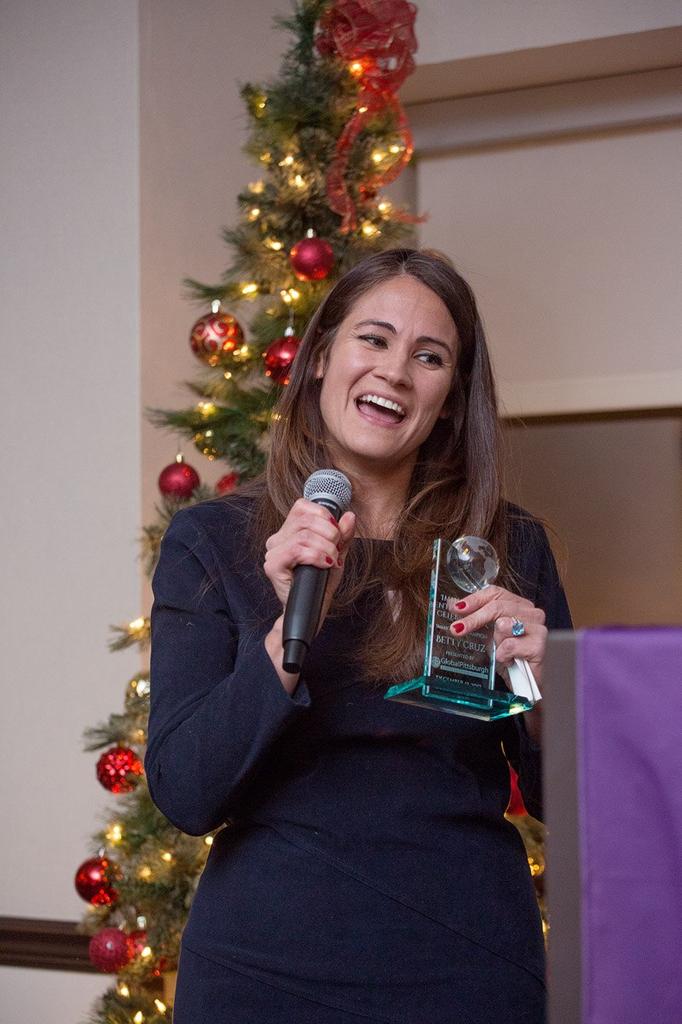 The Steelers present the Hispanic Heritage Leadership Award to Betty Cruz -  World Affairs Council Pittsburgh