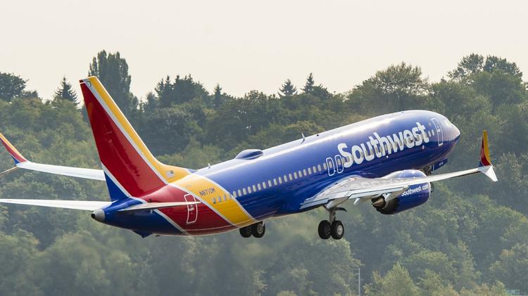 Image result for images of Boeing 737 MAX 8 jets Dallas-based Southwest Airlines