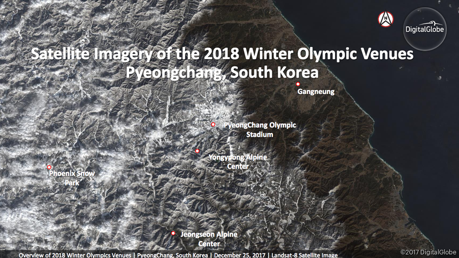 The Winter Olympics from space Here are DigitalGlobe satellite views