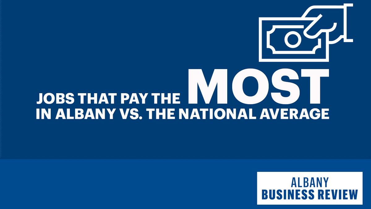 Albany, NY, jobs that pay the most (and least) compared to U.S. average
