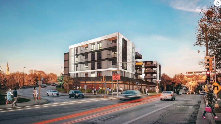 Fivestory apartment building pitched in Wauwatosa's village area