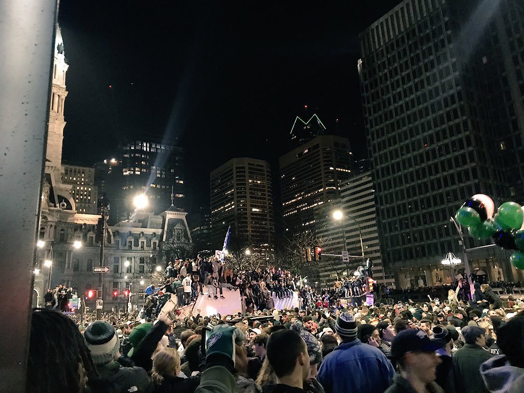 Super Bowl celebration in Philadelphia turns rowdy after Eagles win  championship