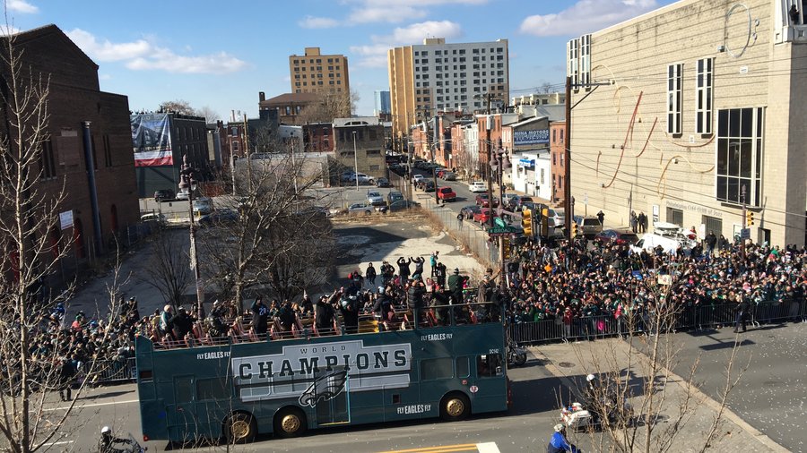 Philadelphia Eagles Super Bowl victory parade fills city streets