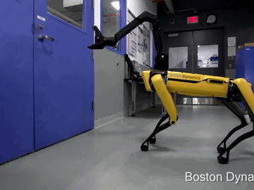 Boston dynamics hot sale open door