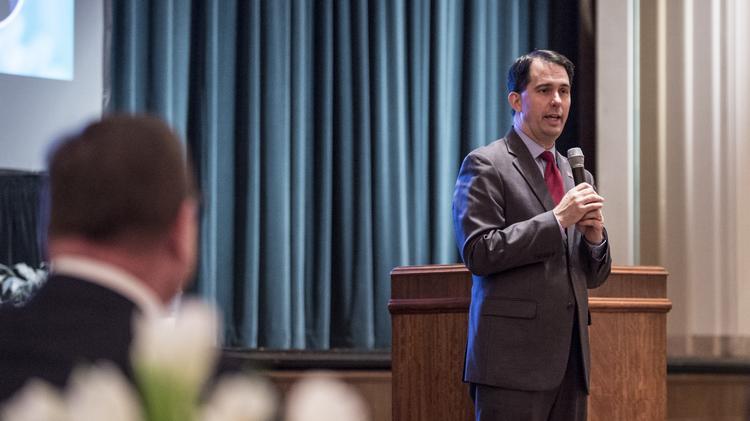 Gov. Scott Walker was the special guest at the Milwaukee 7 annual meeting Monday evening in downtown Milwaukee.