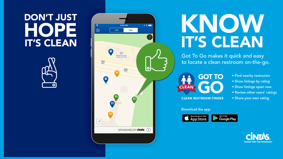 Cincinnatibased Cintas launches bathroomfinding app Cincinnati Business Courier