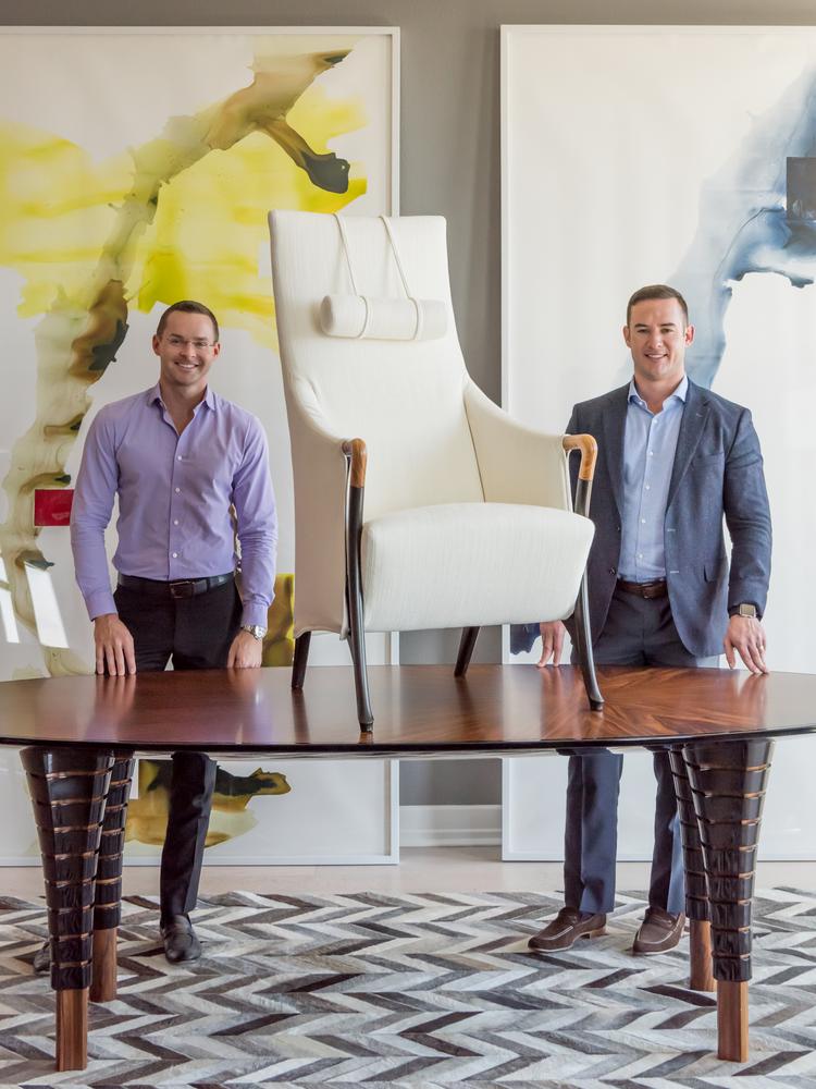 Casa Opens In West Ave Features High End Italian Furnishings And Jerry Left With Jacob Sudhoff A Chair Made By Italian Furniture Maker