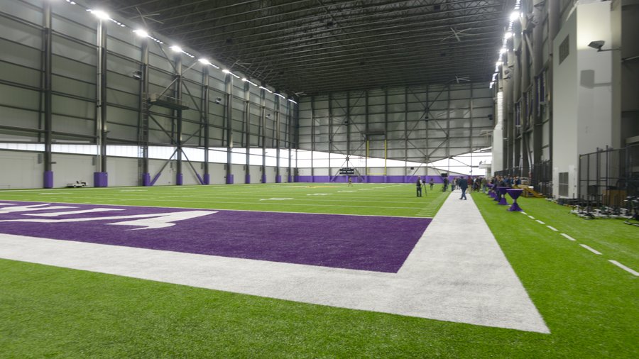 New Vikings Indoor Practice Facility at TCO Performance Center Complete