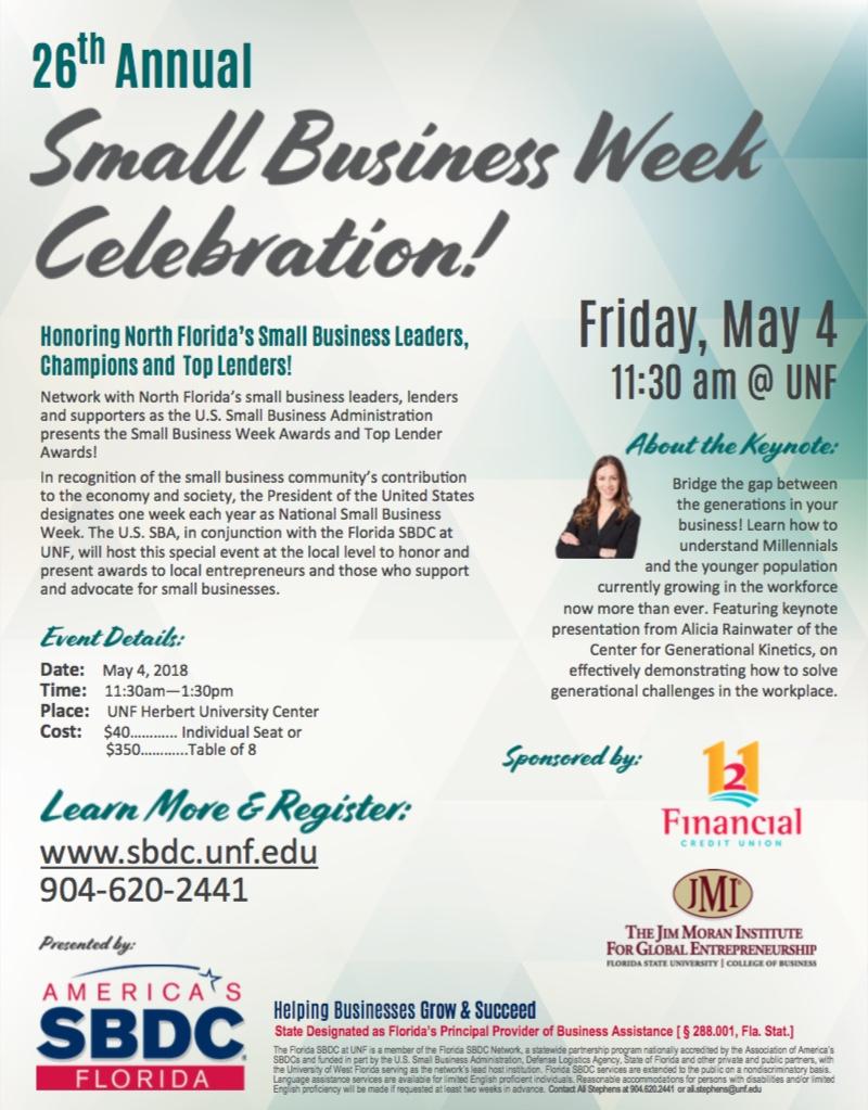 26th Annual Small Business Week Celebration - Jacksonville Business Journal