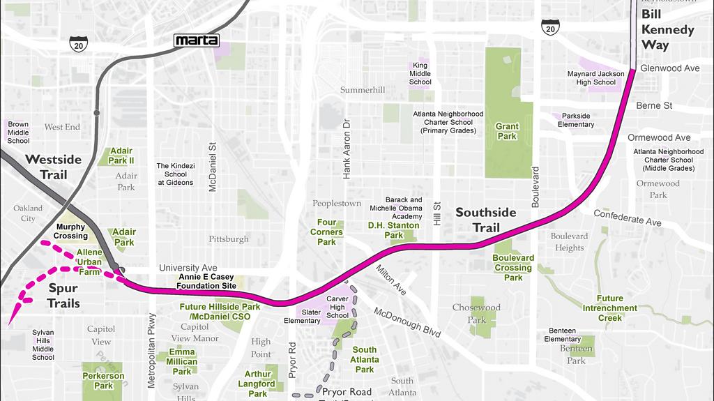 Atlanta Beltline Trail Map Beltline Engineer: 11 Months Before Southside Trail Opens For Hiking  (Renderings) - Atlanta Business Chronicle