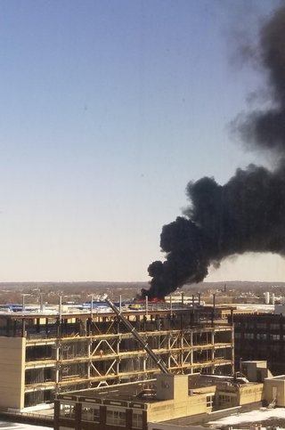Fire breaks out on top of new CareSource building - Dayton Business Journal
