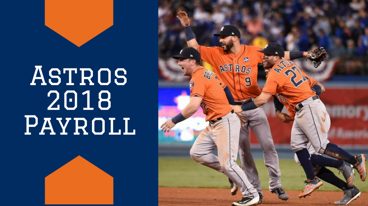 Houston Astros' opening day payroll projected above 170M Houston