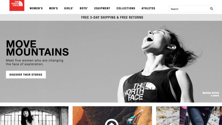 the north face website
