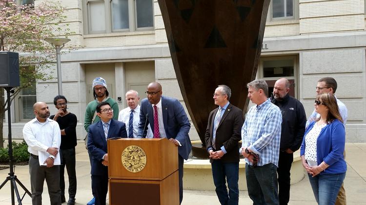 Sacramento Chief Innovation Officer Louis Stewart At The Microphone Introduces The Citys 2018 Rails Sacramento Chief Innovation Officer Louis Stewart At The Microphone Introduces The Citys 2018 Rails