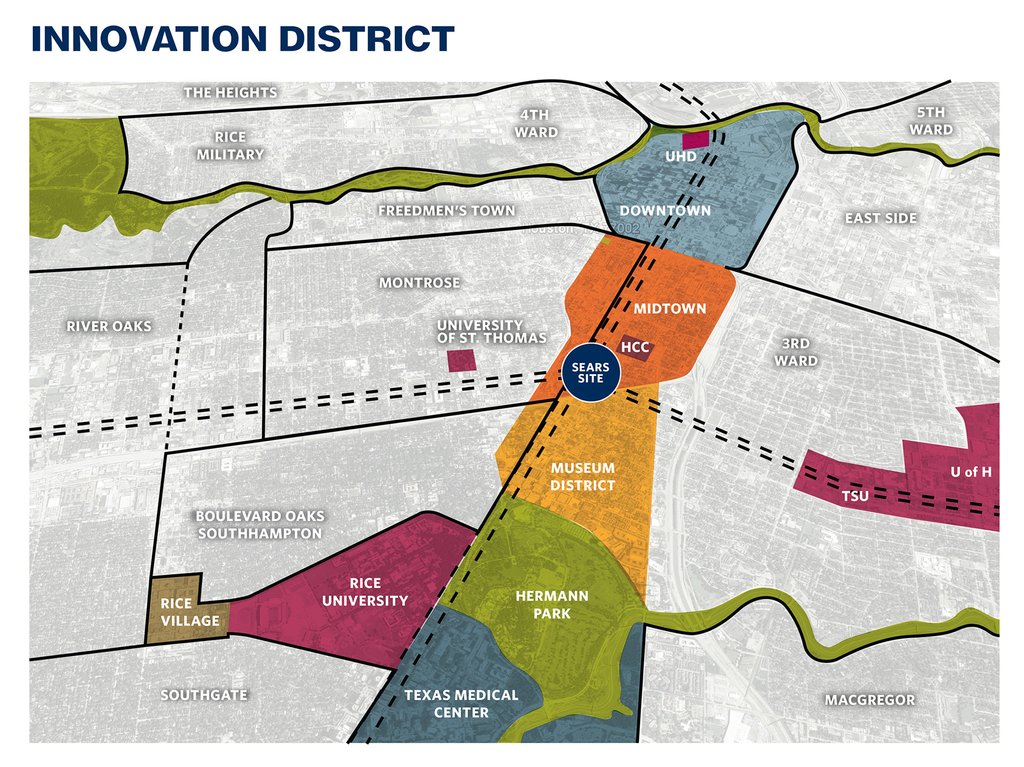 Tour Houston's future innovation district in Midtown at former Sears ...