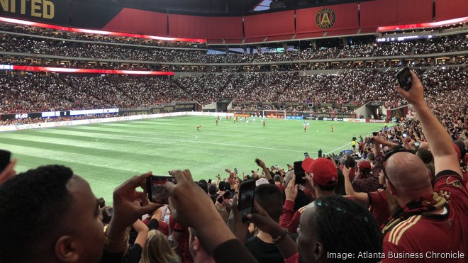 ATL United Supporters Section at Mercedes-Benz Stadium 