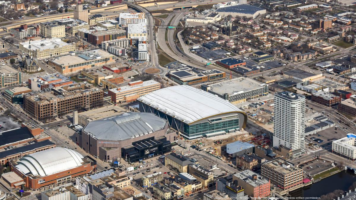 See Milwaukee's skyline with latest arena, entertainment block aerial