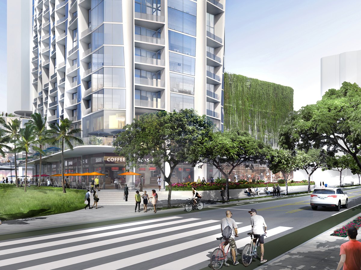 Howard Hughes' new Honolulu tower, Koula, to reserve whole ground floor for  retail, restaurants - Pacific Business News