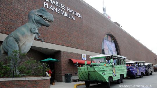 Duck Boats lineup at Museum of Science