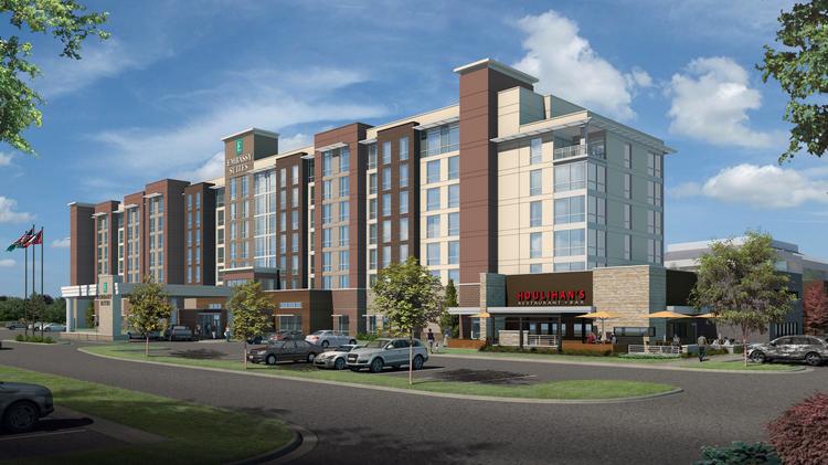 Jonesboro S Arkansas State University Breaks Ground On Convention Emby Suites Hotel And Houlihan S Is Being Built Near Arkansas State New Convention Center