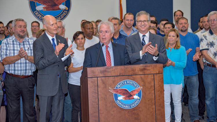 United Technologies Corp Division Pratt Whitney To Expand In Palm David Carter Senior Vp Of Engineering At Pratt Whitney Announces New Jobs In