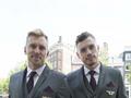 amsterdam two flight attendants in the lapel suit and vest 42302737502 o