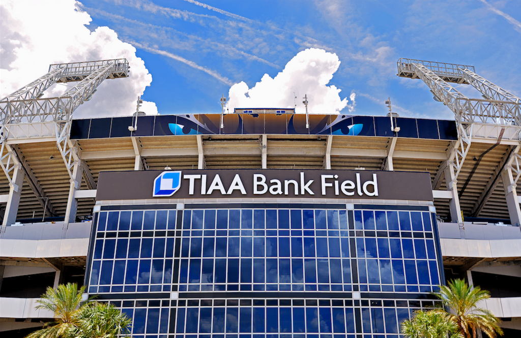 Jacksonville Jaguars Stadium Sign TIAA Bank Field Sport -   UK