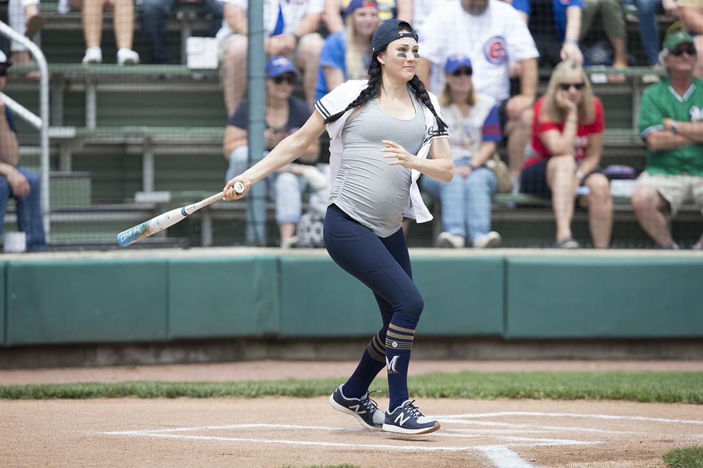 Brewers' wives beat Cubs' on the softball field for a good cause