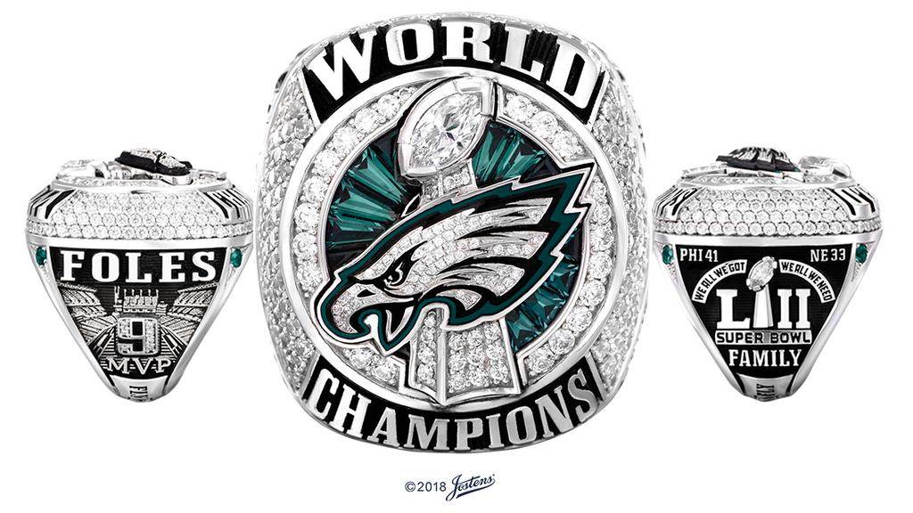 Zoga Philadelphia Eagles Ring, Football Super Bowl LII World Foles