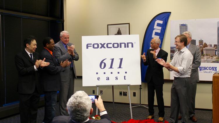 Foxconn Technology Group announced Friday that it plans to employ more than 500 people at the 611 E. Wisconsin Ave. property in downtown Milwaukee.