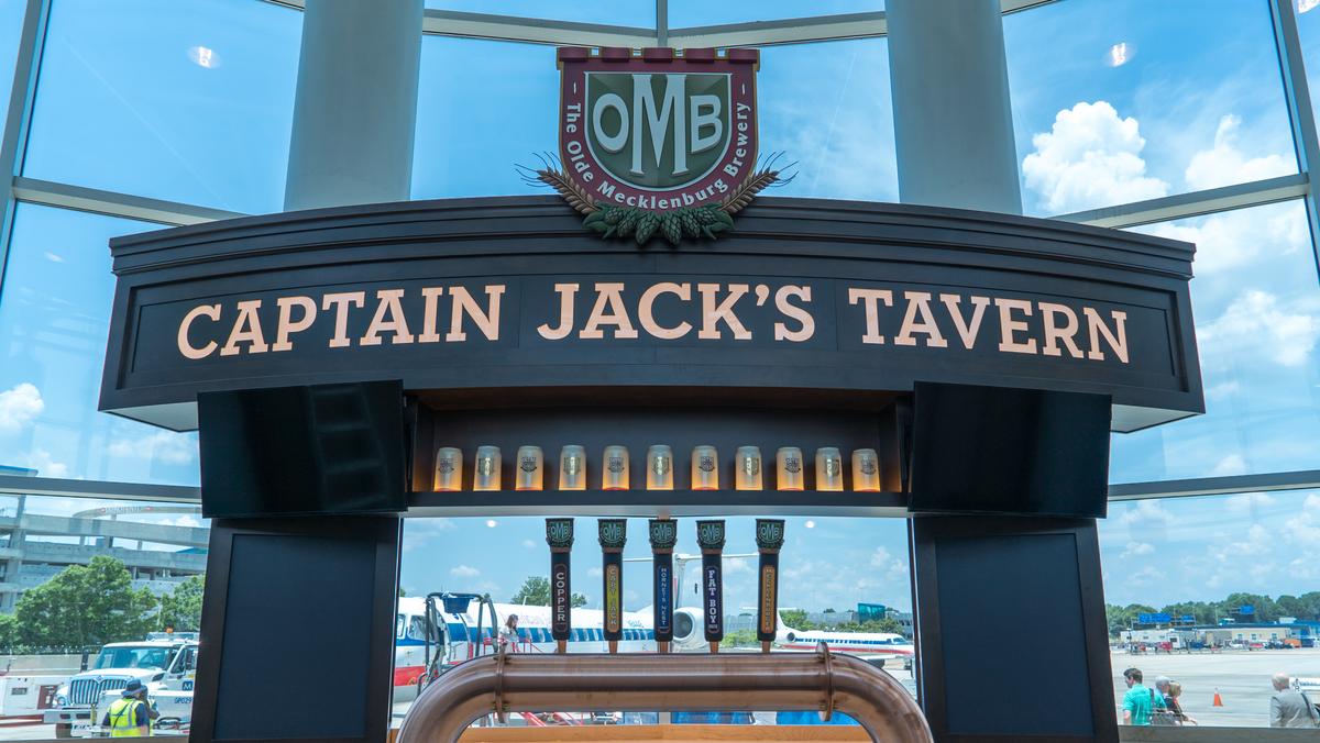Olde Mecklenburg Brewery's bar at Charlotte airport takes flight