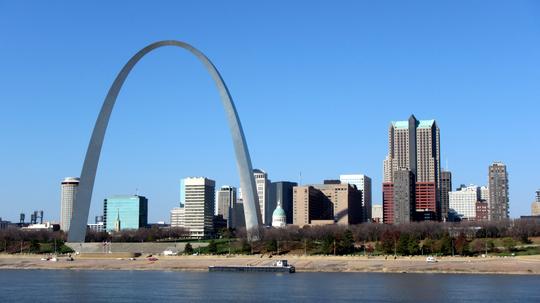 St. Louis skyline from Illinois