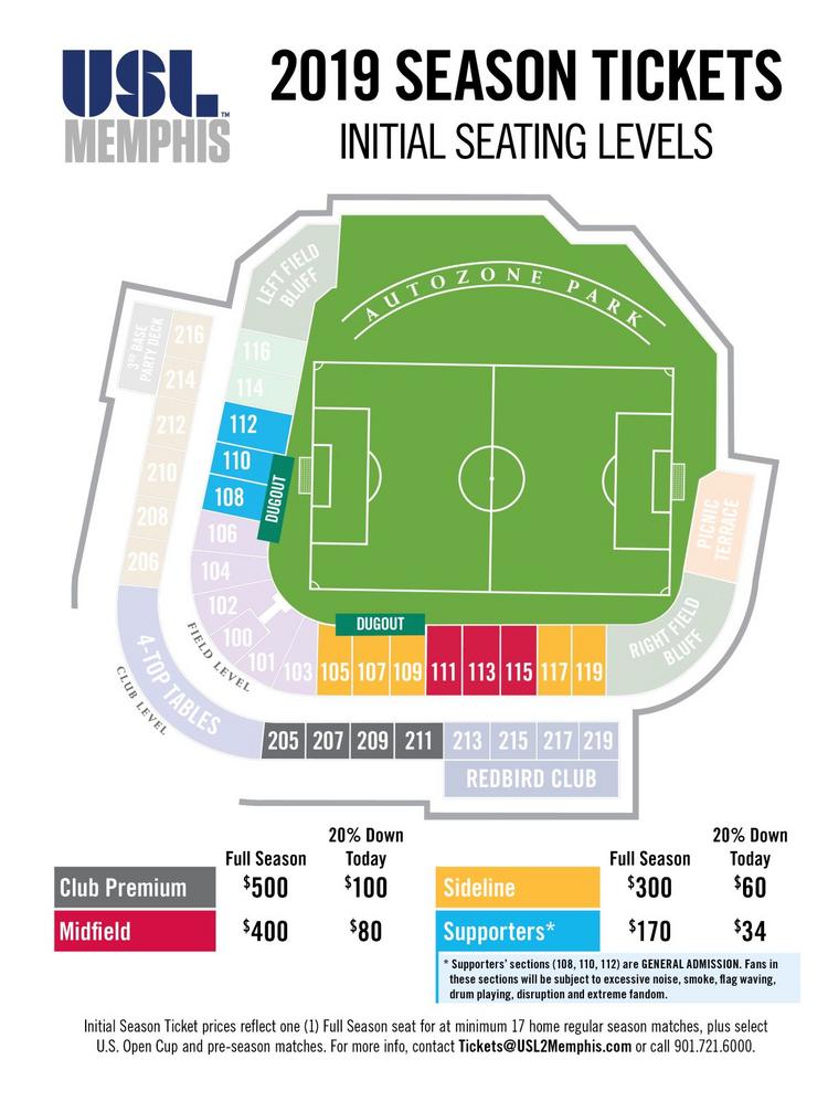 Memphis Redbirds Stadium Seating Chart
