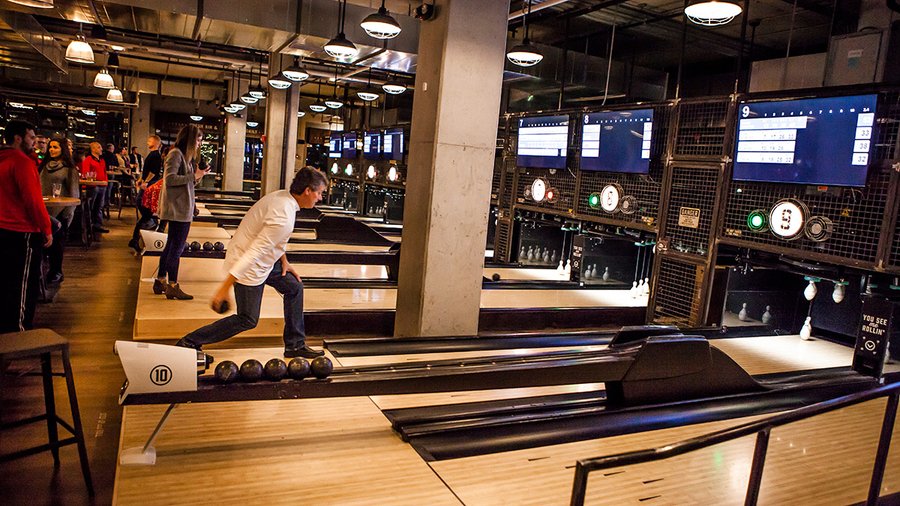 Rec Room bar features duck pin bowling in Fort Lauderdale